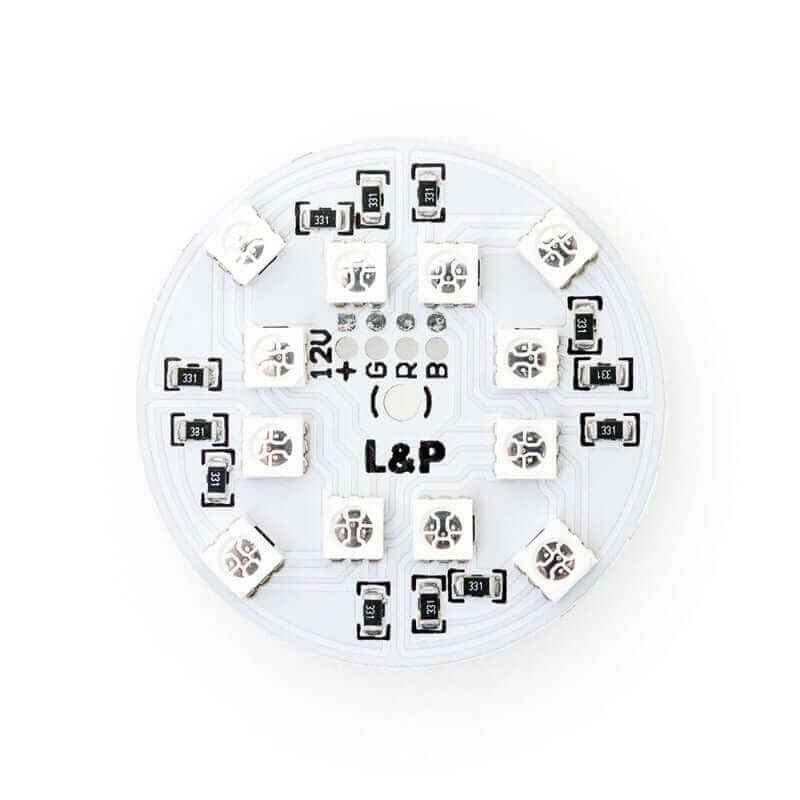 666561411268 - 12V RGB LED Module 2W - 12 SMD 5050 - Compact Lighting