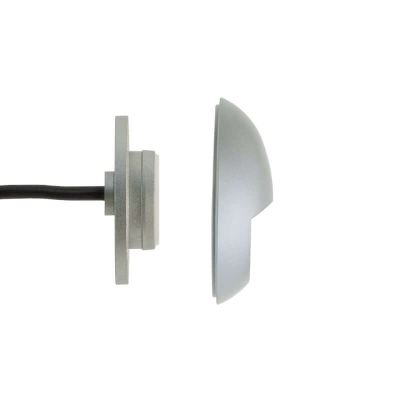 Round Outdoor Dimmable LED Step Light - Silver Grey