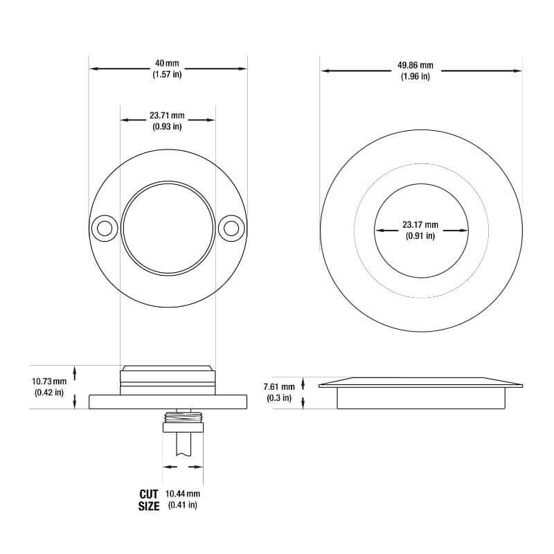 Round Outdoor Dimmable LED Step & Pathway Light