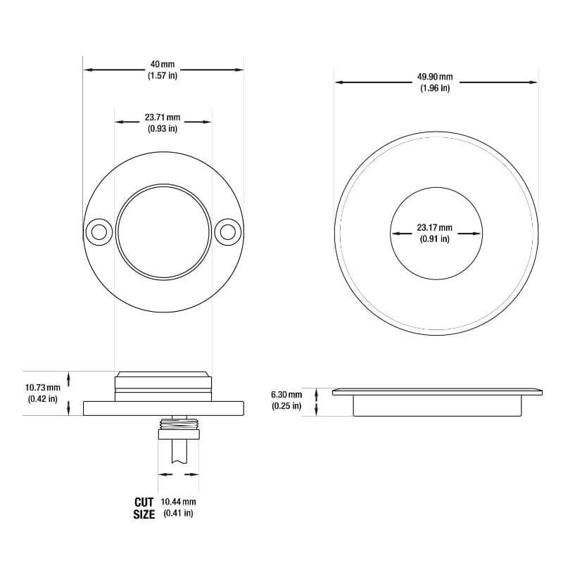 Round Outdoor Dimmable LED Step Light - 3000K RGB