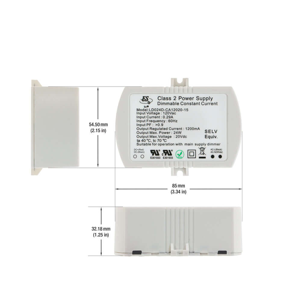 666561412210 - ES LD024D-CA12020-15 LED Driver | 1200mA 20V 24W
