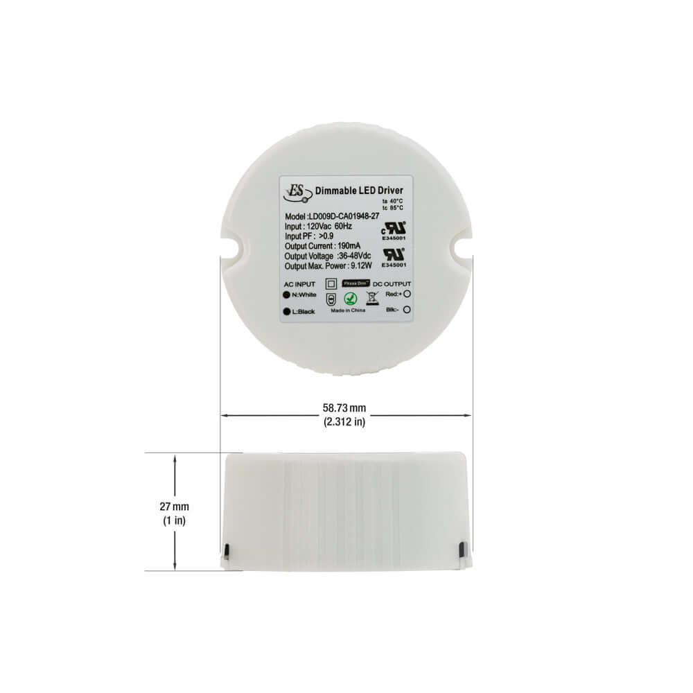 666561412241 - ES LD009D-CA01948-27 LED Driver - 190mA Constant Current