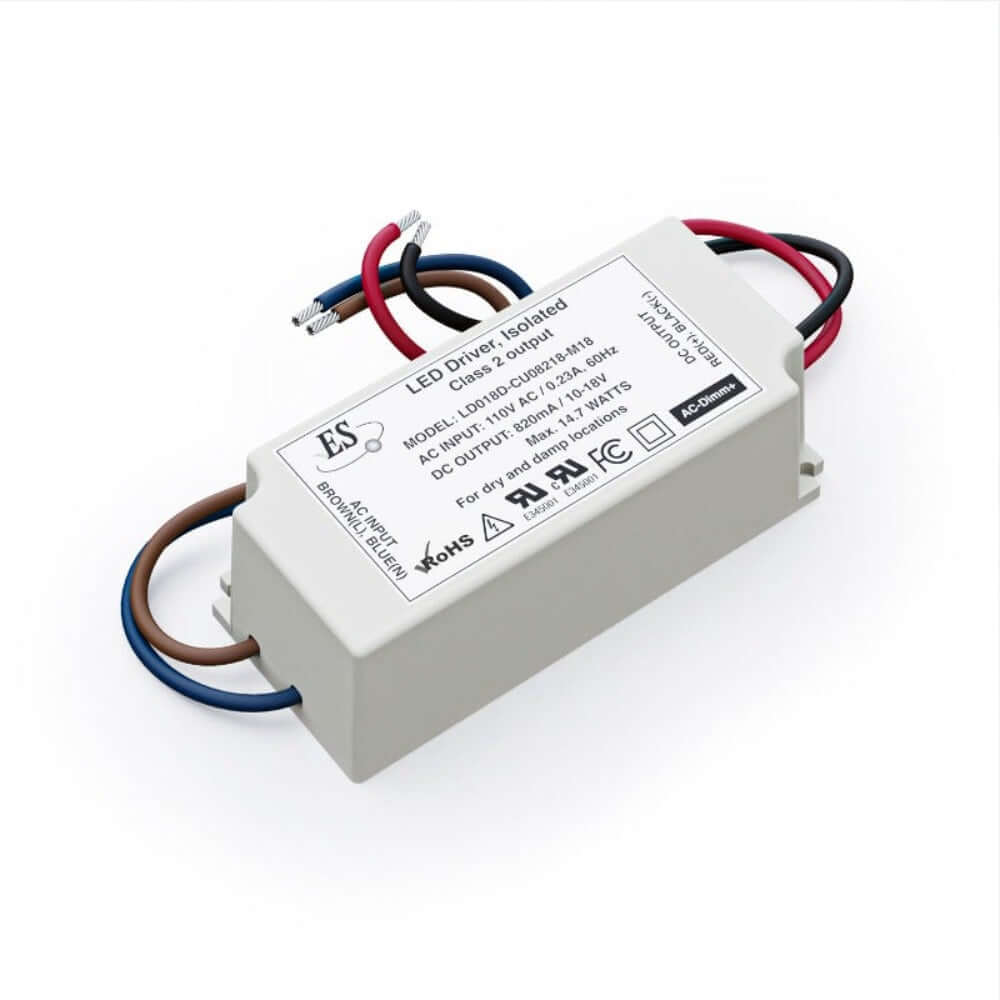 666561412296 - ES LD018D-CU08218-M18 LED Driver - 820mA 14.7W