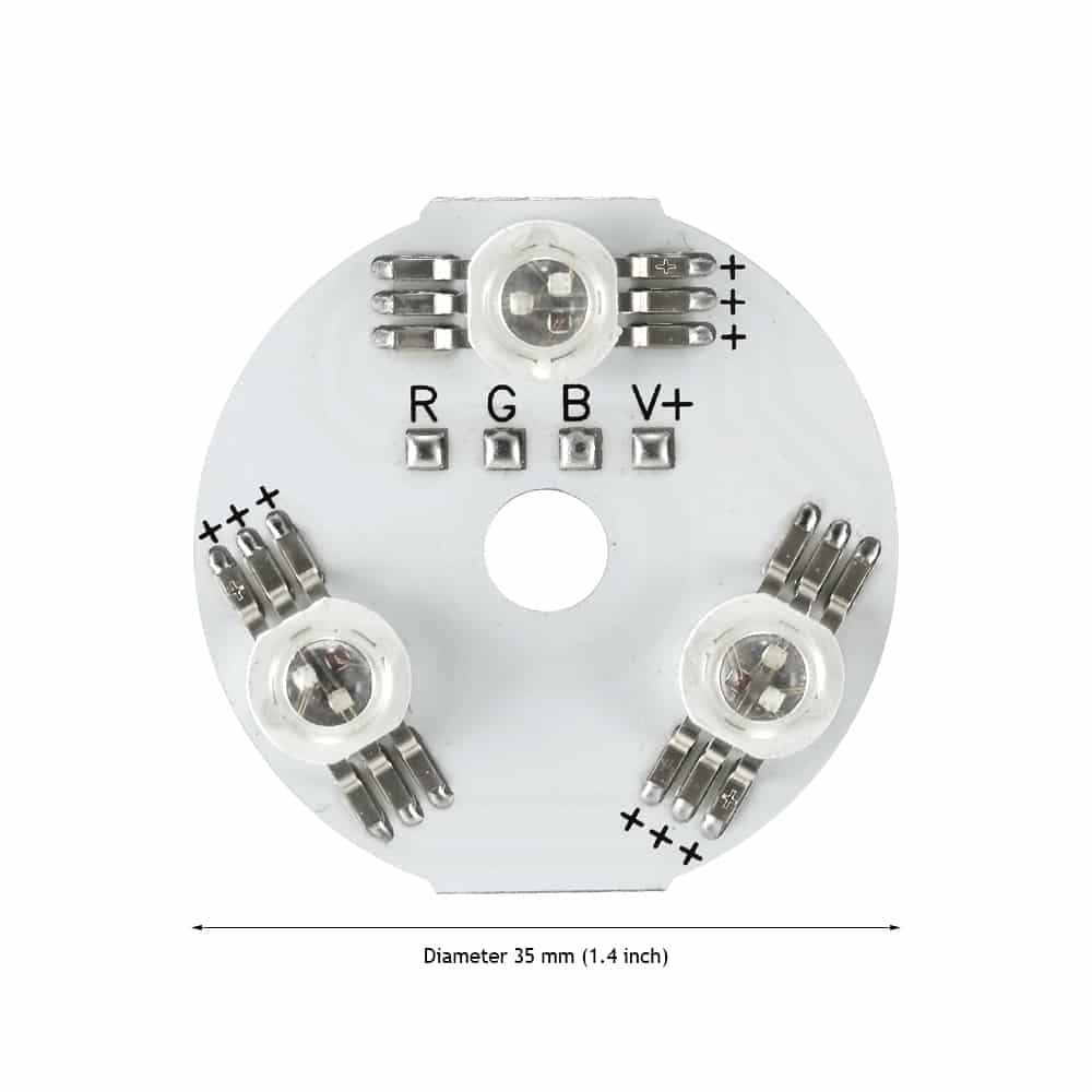 3W Constant Current On-Board RGB (35mm Diameter), gekpower