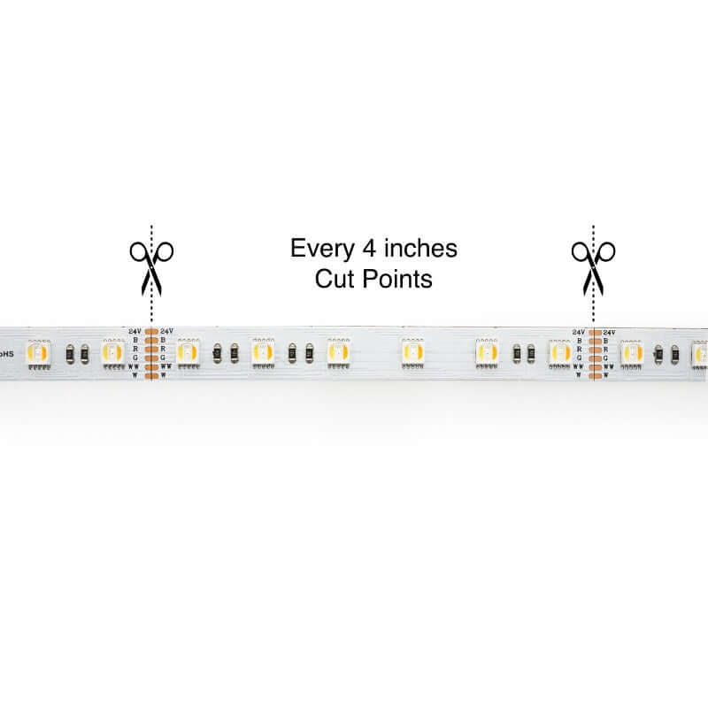 5M Indoor LED Strip Light 5050 - RGBWW 24V | 18W
