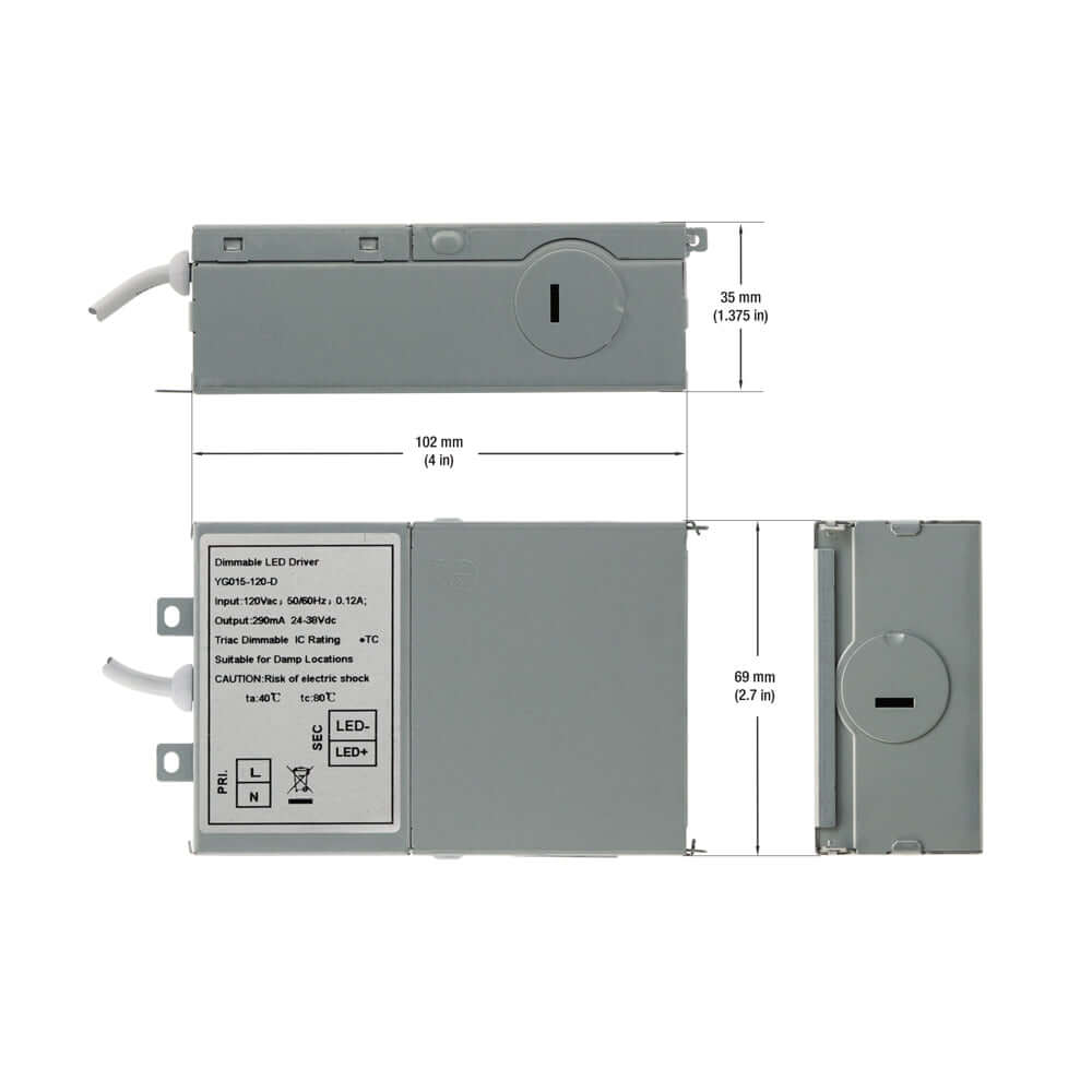 6" Dimmable Recessed LED Panel Light - 15W Brushed Nickel