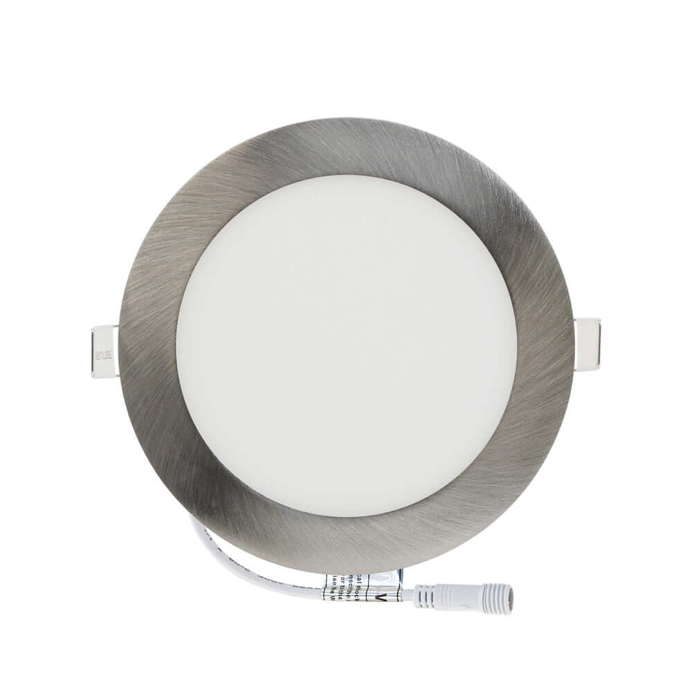 6" Dimmable Recessed LED Panel Light - 15W Brushed Nickel