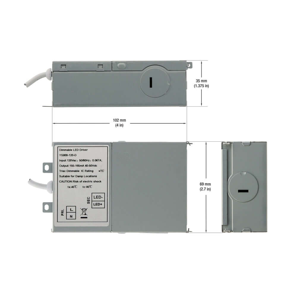 4 Inch Dimmable LED Panel Light - Brushed Nickel 3000K
