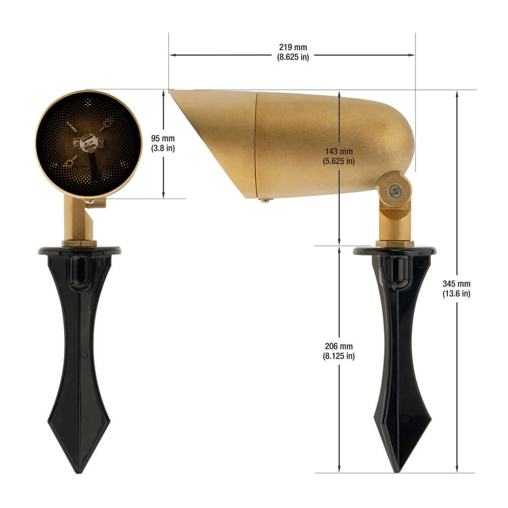 Brass Landscape Spotlight Type 2 Big, 12V 5W