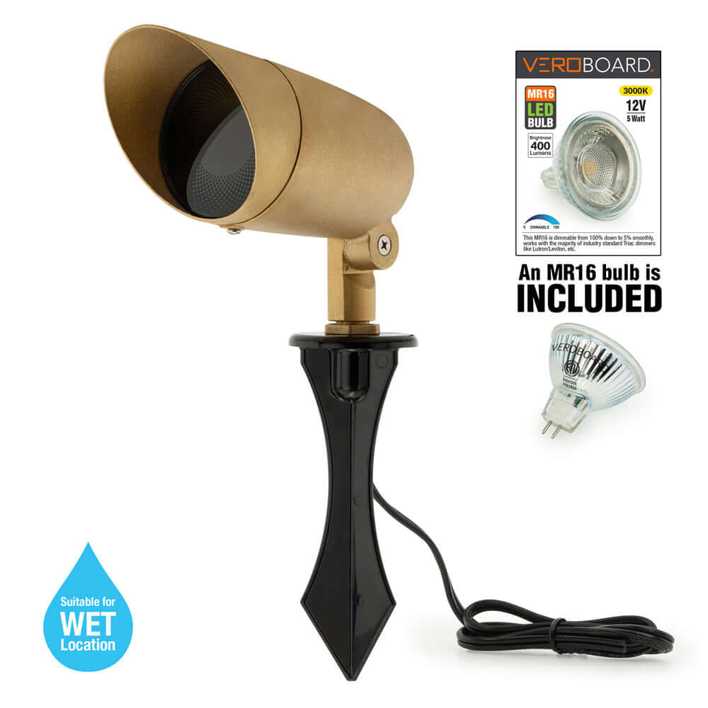 Brass Landscape Spotlight Type 2 Big, 12V 5W