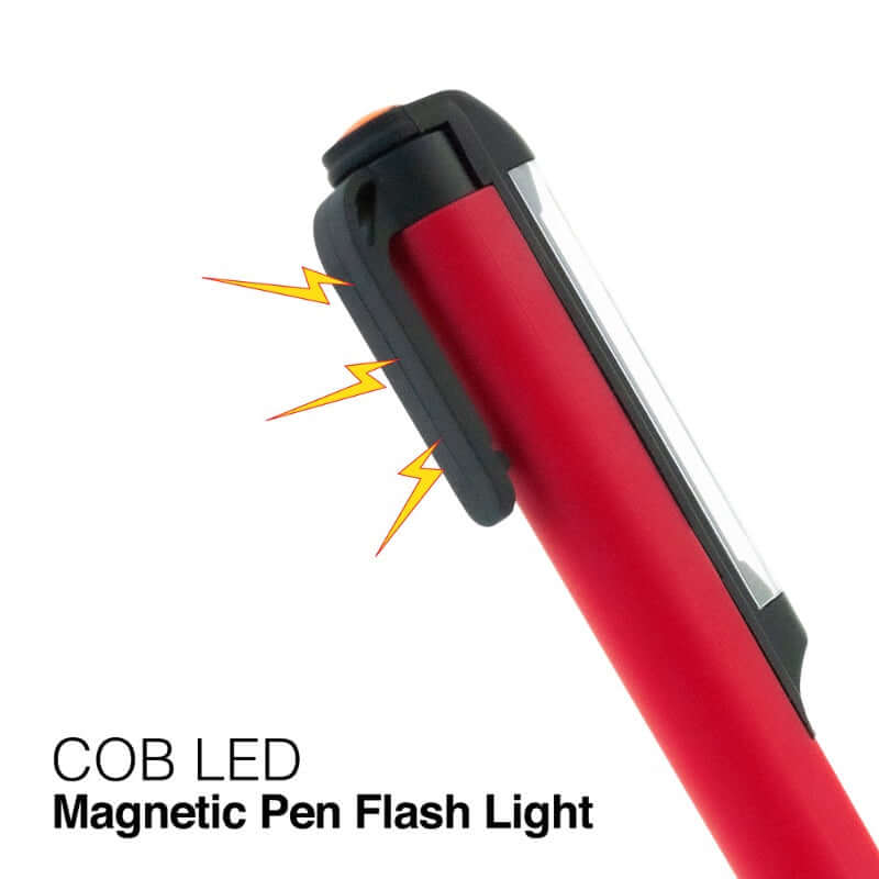 666561415075 - COB LED Magnetic Flashlight - 200 Lumens Pocket Penlight