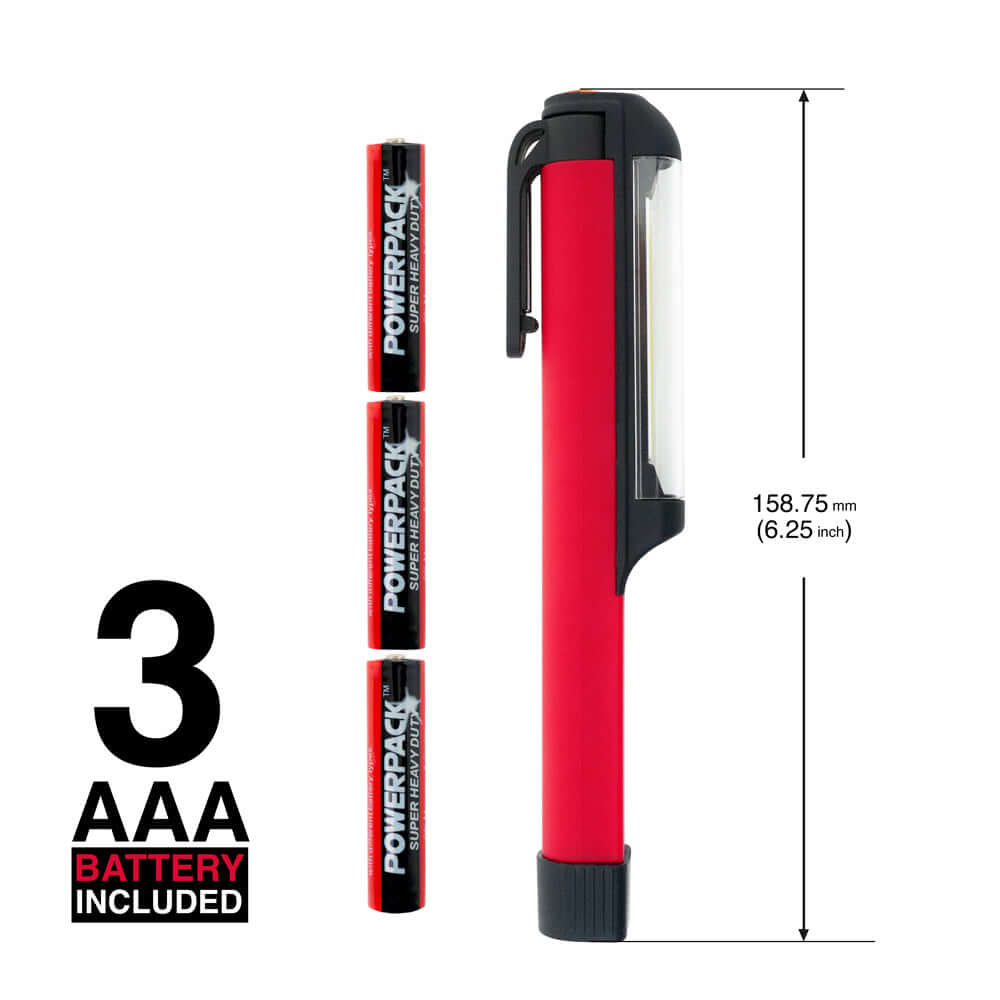666561415075 - COB LED Magnetic Flashlight - 200 Lumens Pocket Penlight