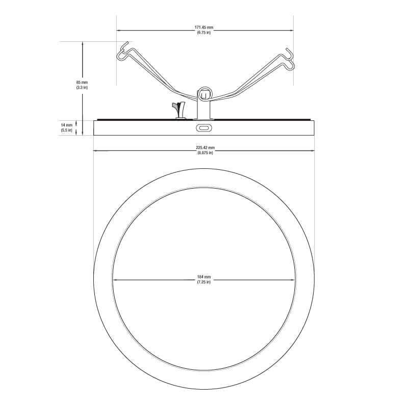 666561416089 - 9" Round Recessed LED Downlight 4000K - 18W Ceiling Light
