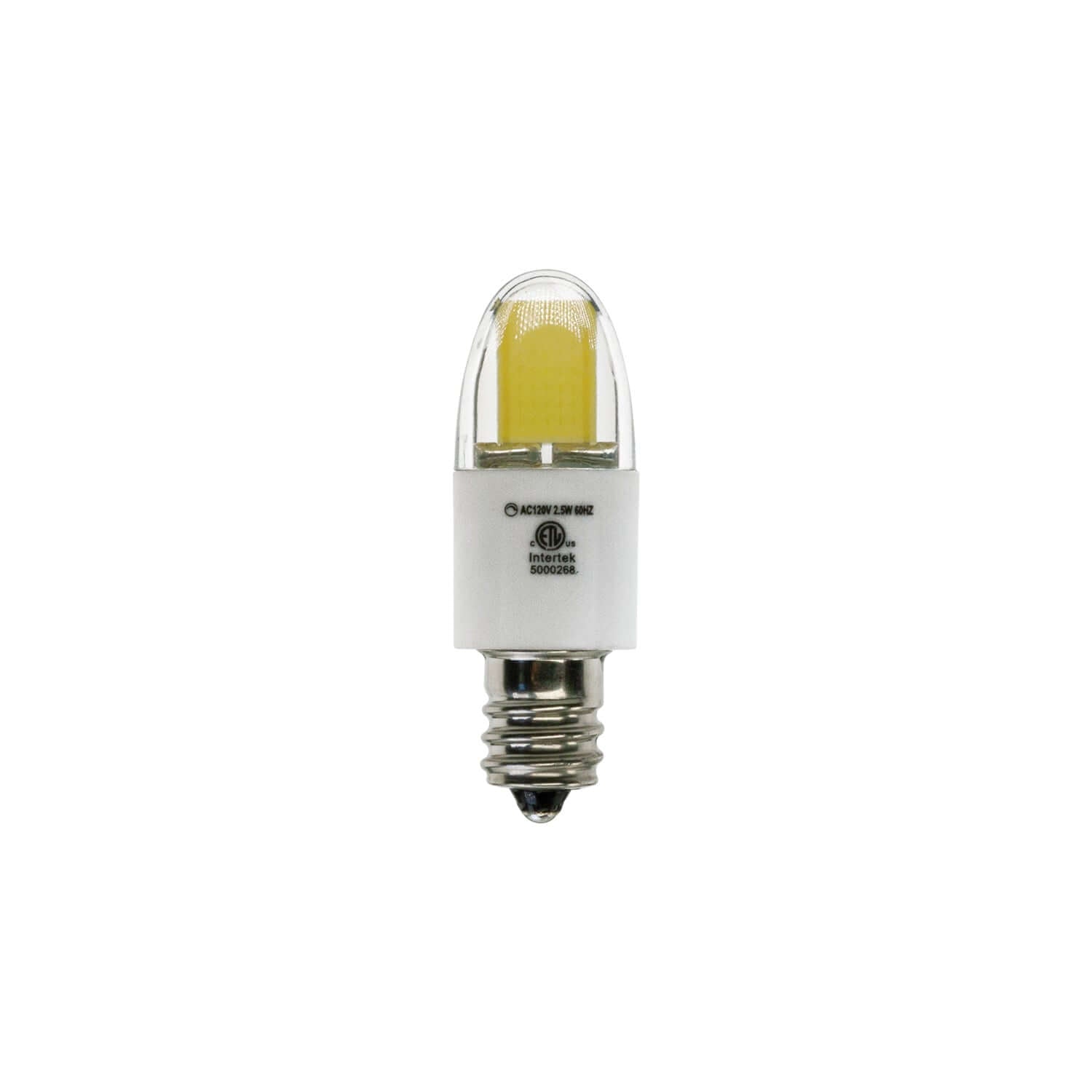 E12 LED Bulb COB 120V 2.5W 6000K - Cool White Light