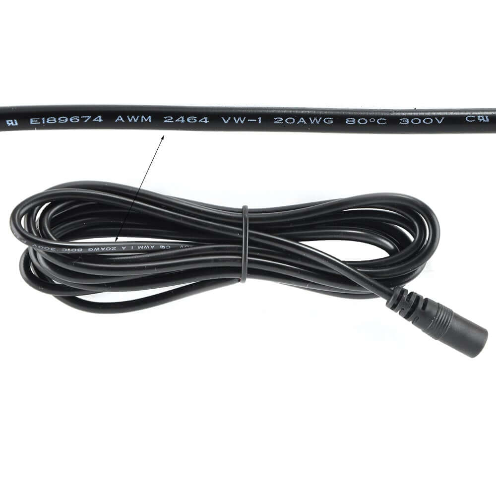 2.1mm Male Connector with 6.5ft 20AWG Wire Cable