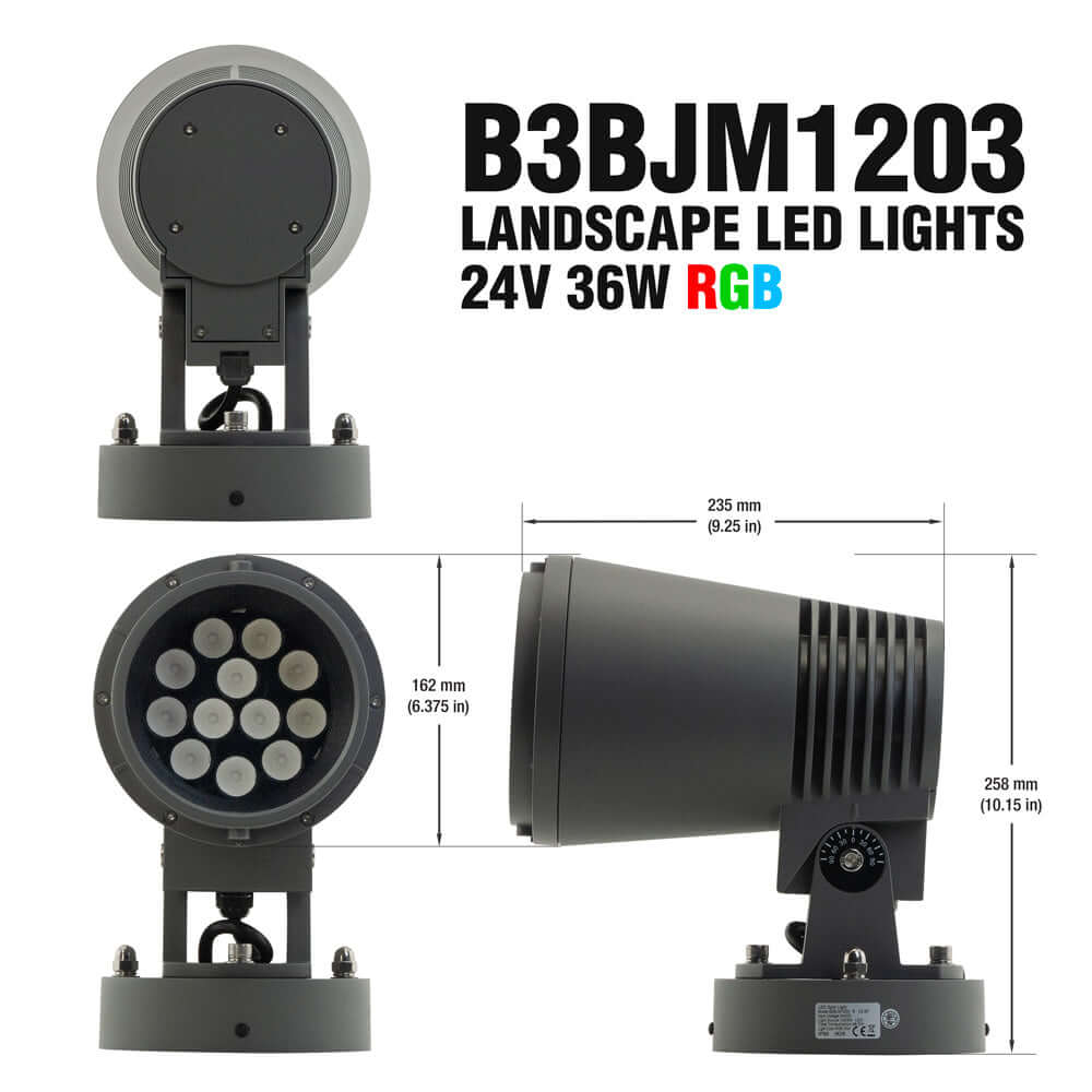 B3BJM1203 Outdoor LED Landscape Spotlight 36W RGB