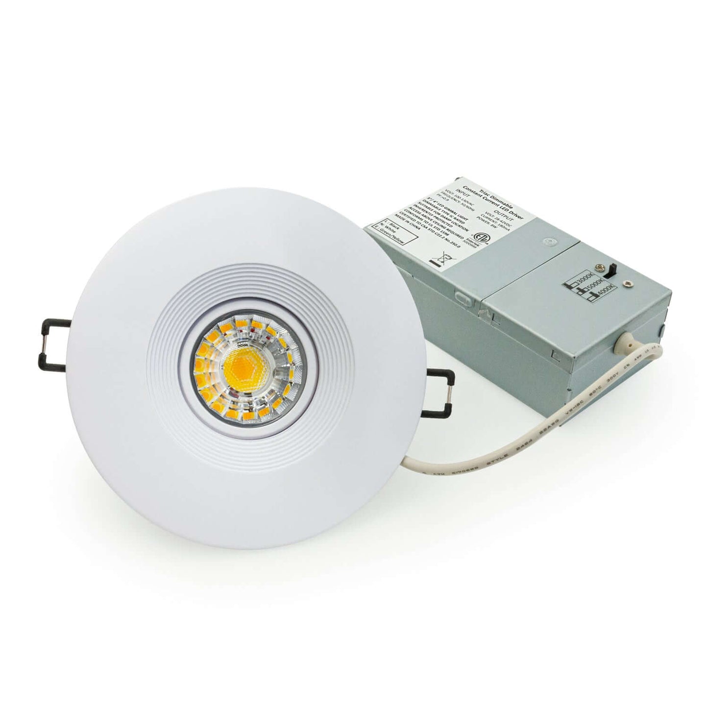 4" Round Gimbal Dimmable LED Downlight | 120V 8W