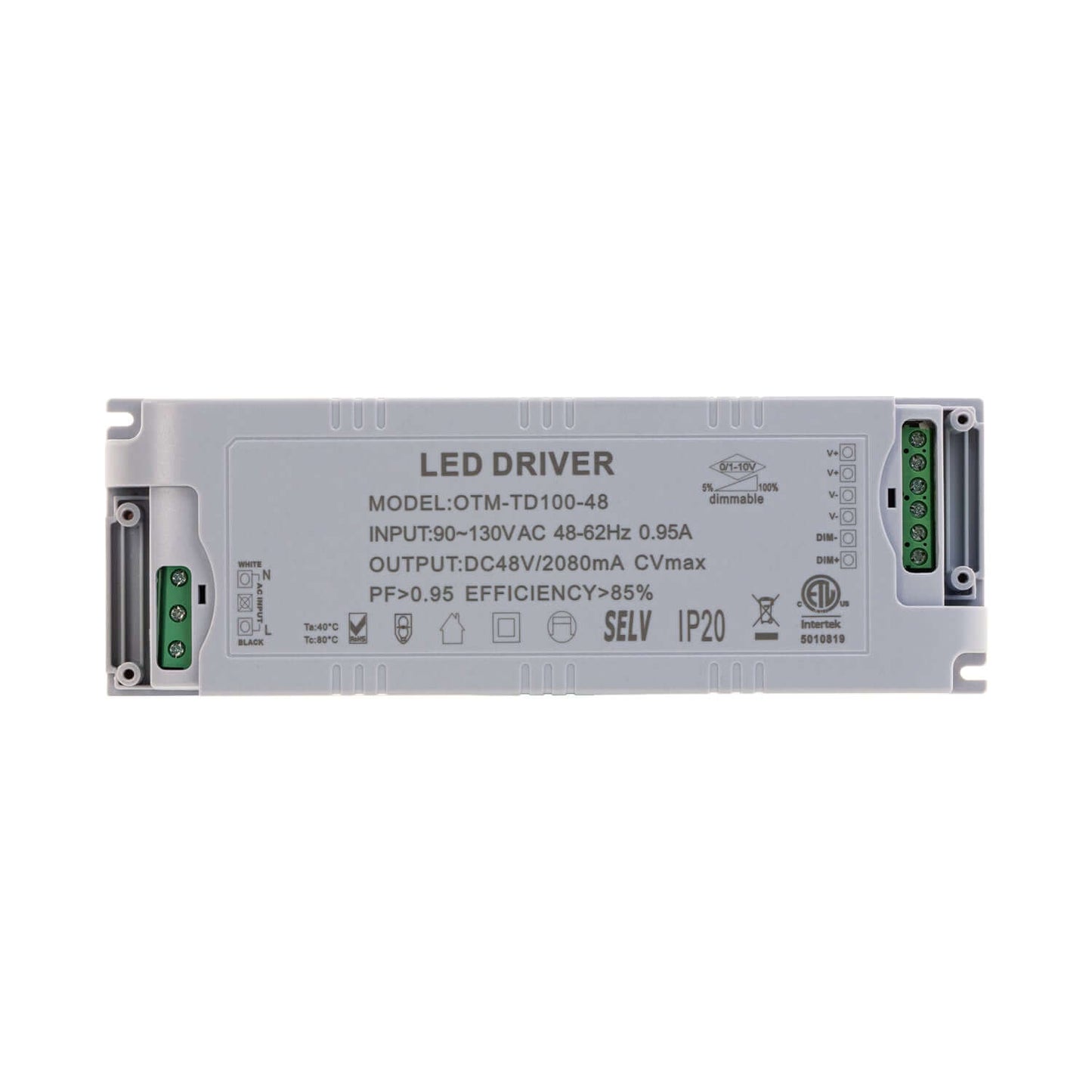 OTM-TD100-48 100W 0-10V Dimmable LED Driver