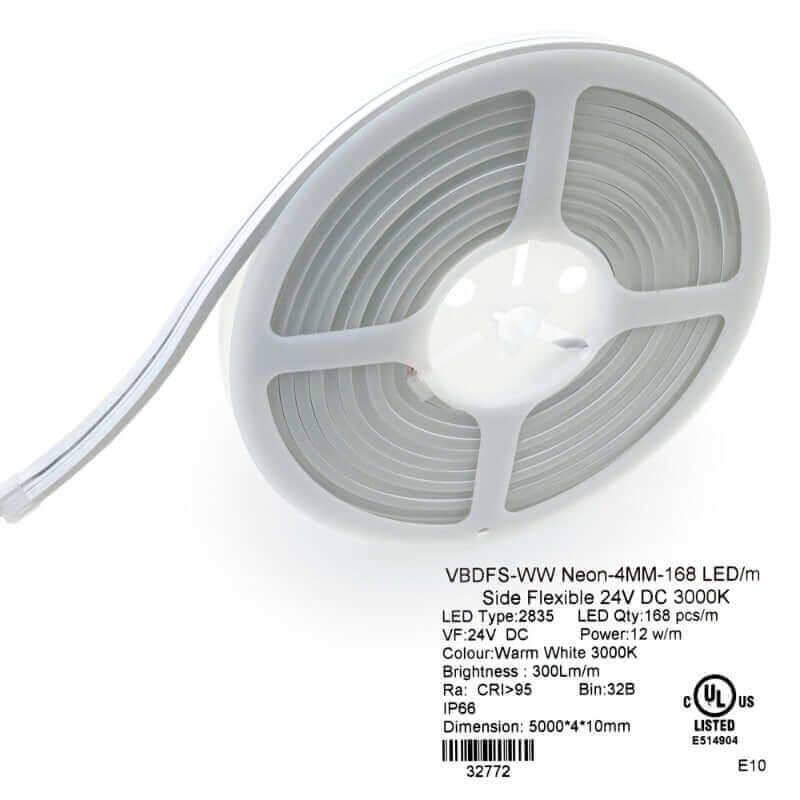 5M LED Neon Light Strip - Warm White 3000K