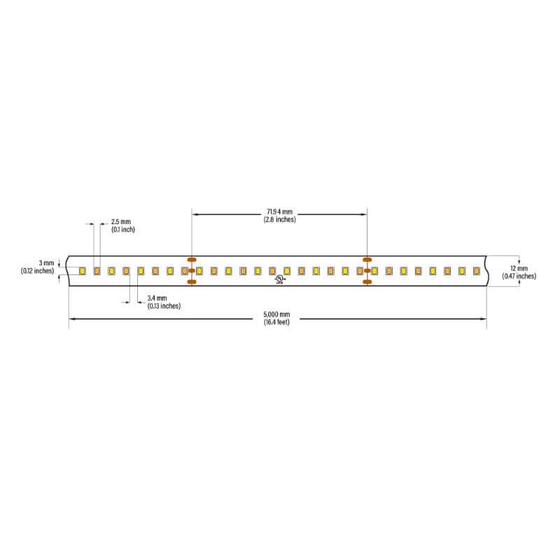 5M(16.4ft) Adjustable color temperature CW&WW LED strip 2835, 24V 5(w/ft) 1018-1120(Lm/ft) 168(LEDs/m) CCT(2.7K-6K Adjustable) - GekPower