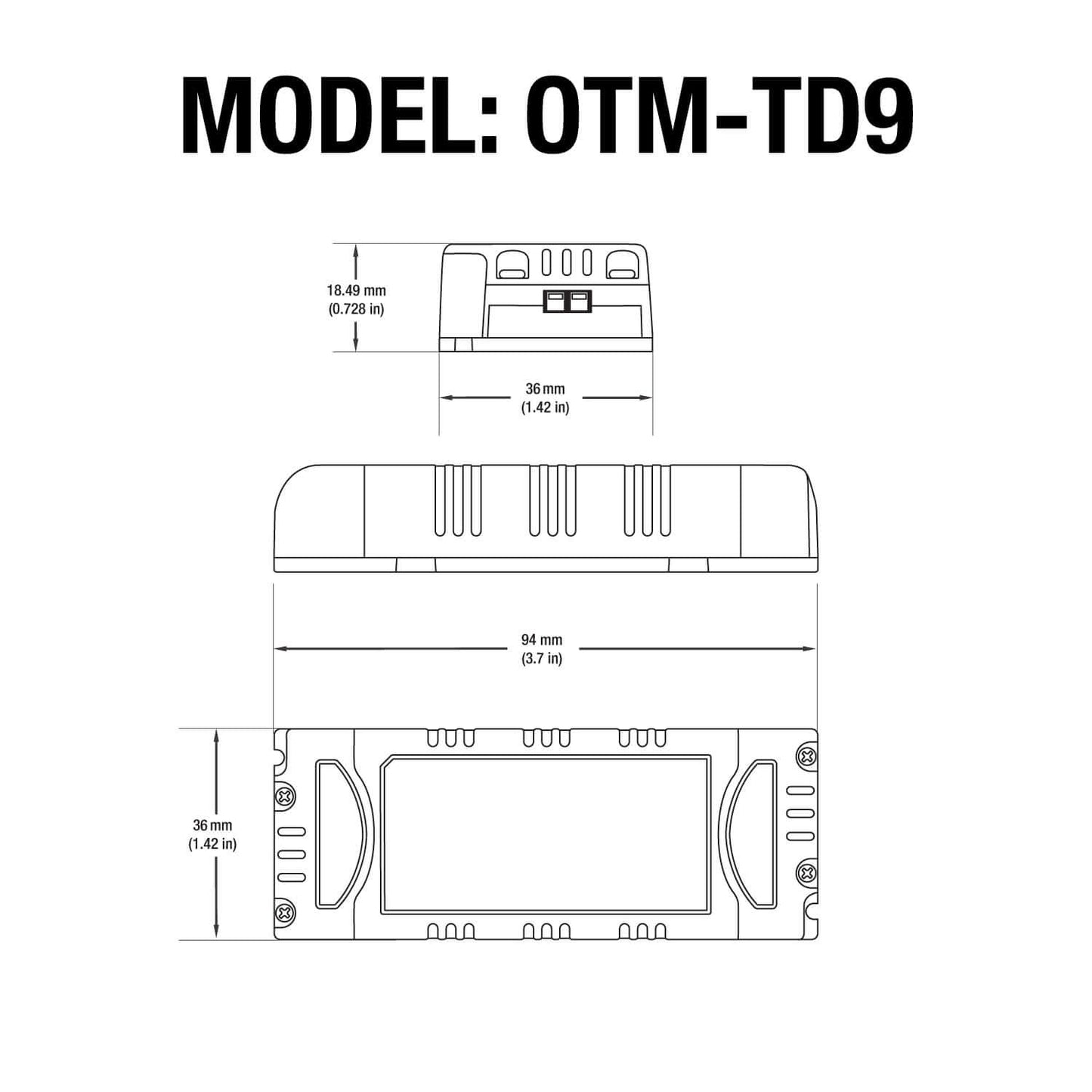 OTTIMA OTM-TD9 750mA LED Driver - 9W Dimmable