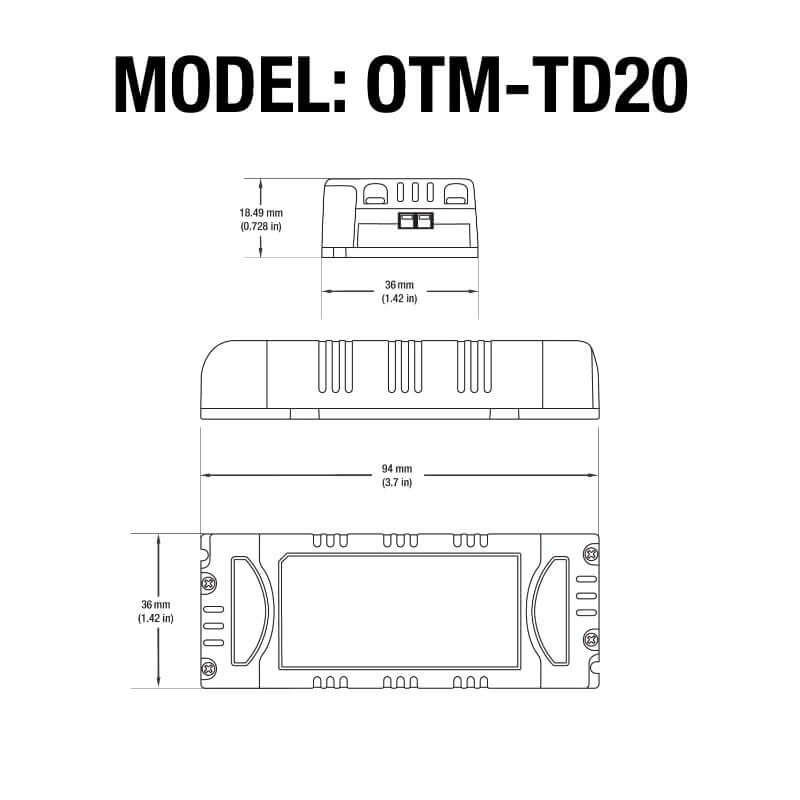 OTTIMA OTM-TD20 LED Driver - 350mA 30-48V 16.8W
