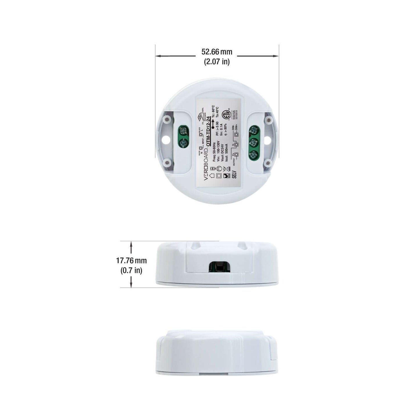 OTM-TD12-24 LED Driver | 0-10V Dimming 24V 12W