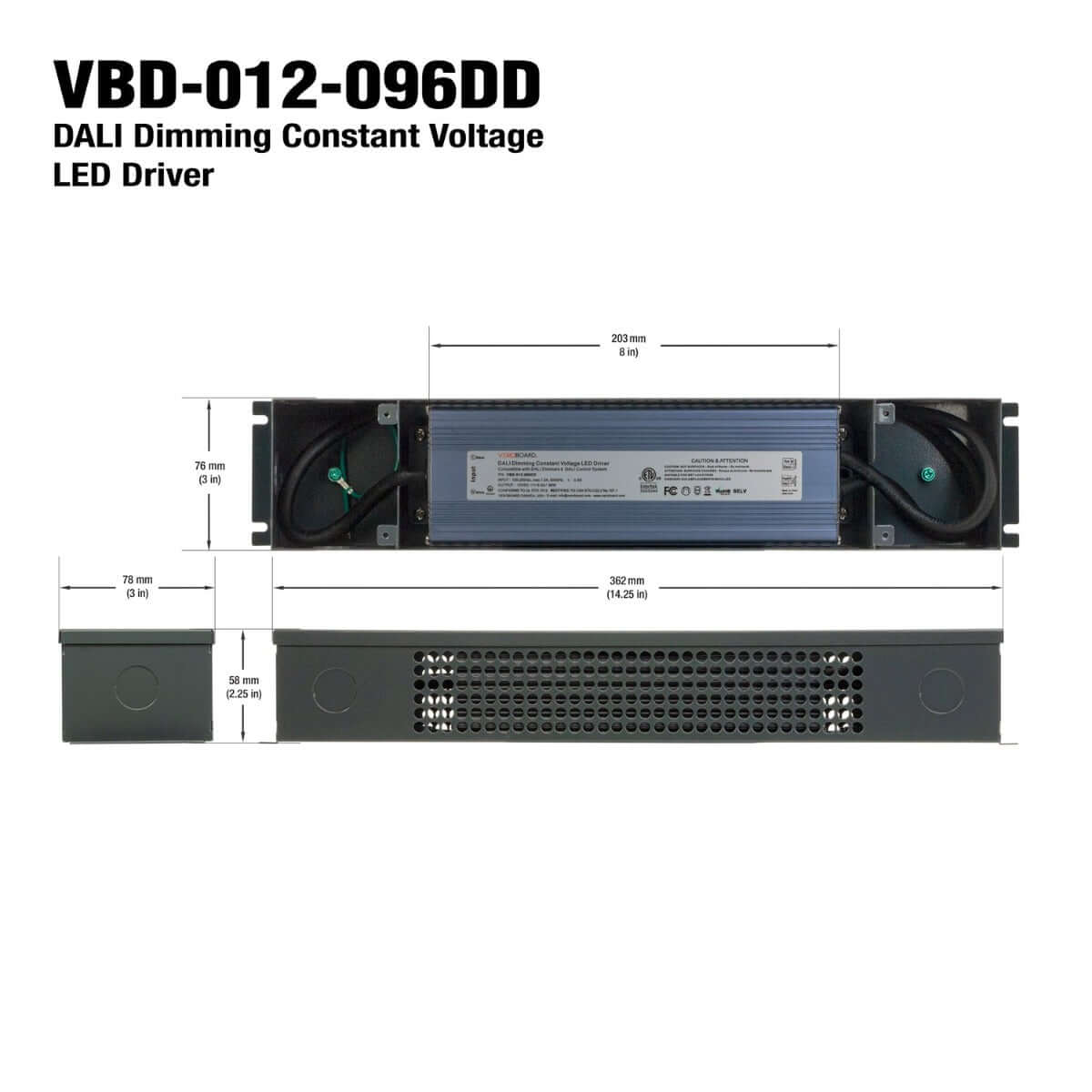 Dali Dimmable 12V LED Driver - VBD-012-096DD