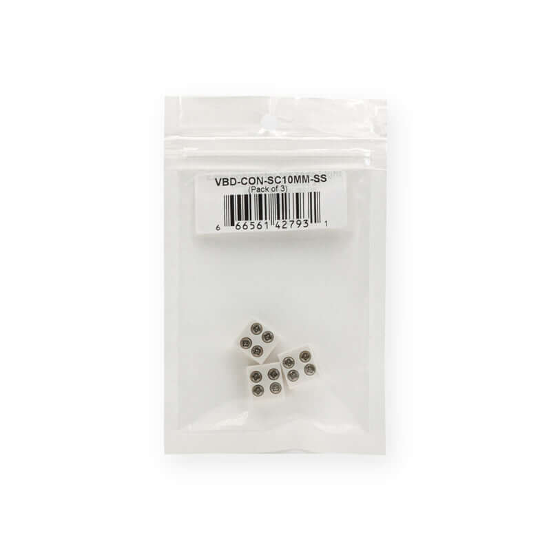 10mm LED Strip to Strip Quick Screw connector, VBD-CON-SC10MM-SS (Pack of 3)