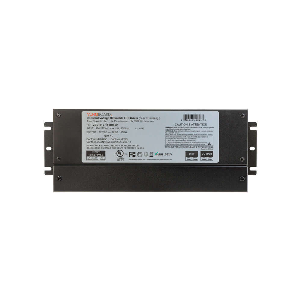 5in1 LED Driver 12V 150W - Dimmable Triac/0-10V