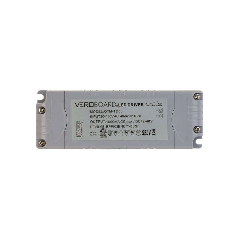 OTM-TD60 Constant Current LED Driver, 1000mA 42-48VDC = LD048H-CU10048-M48E - GekPower