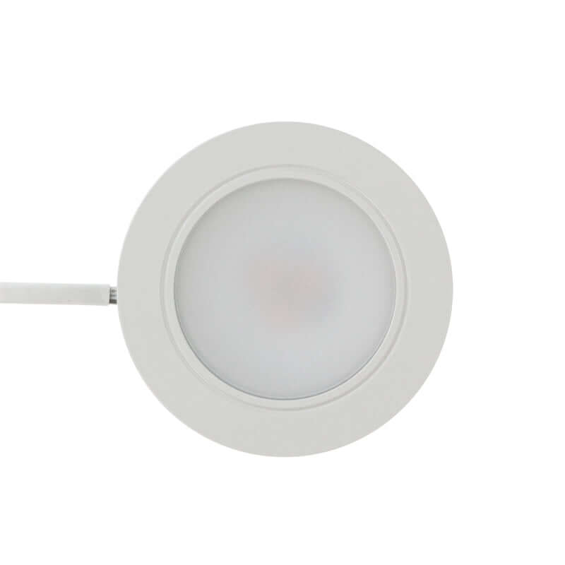 VBUN-2R25-12V-White Round LED Cabinet Lights, 12V 2.5W CCT(2.4K, 2.7K, 3K, 3.5K, 4K, 5K), Gekpower