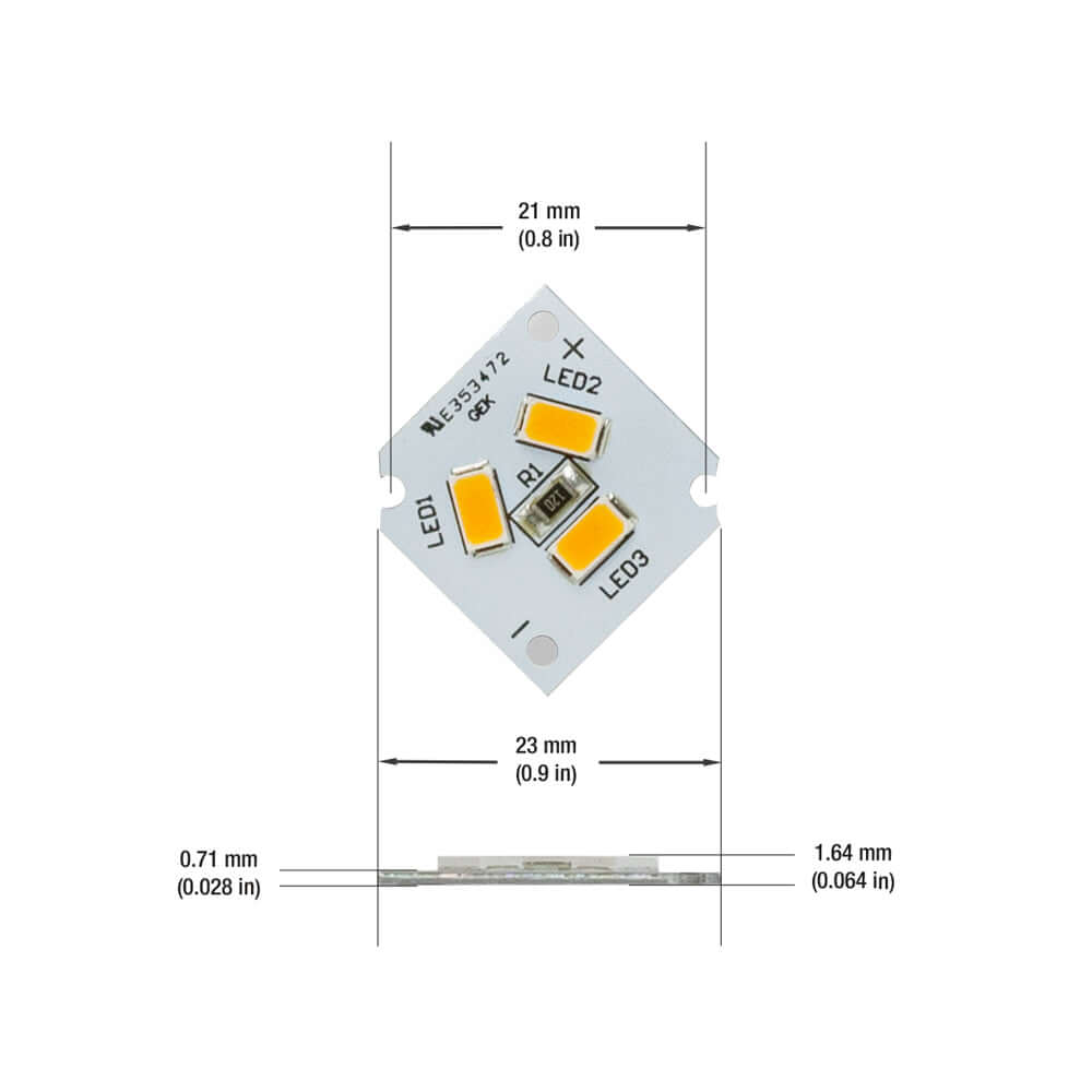 666561430214 - 3W 12V SMD LED Module with 6 Inch Wire