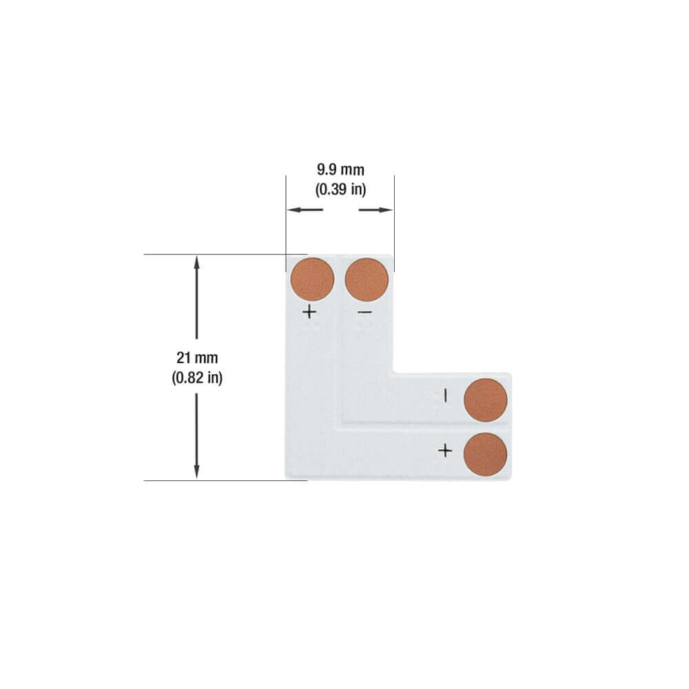 VBD-FPC10-L2A PCB Type Single Color L Shape Connector(10mm) (Pack of 3)