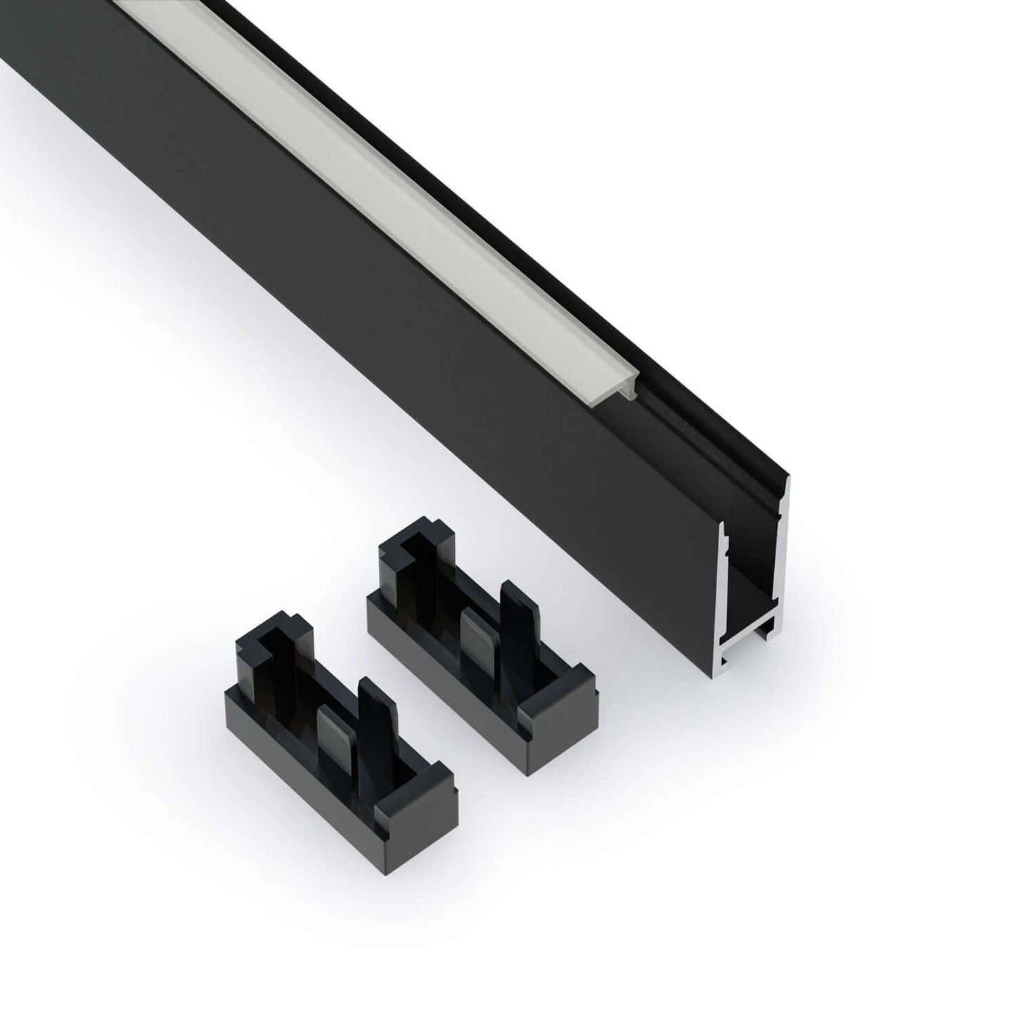 Narrow Black Aluminum LED Channel VBD-CH-H1-2 - 2M