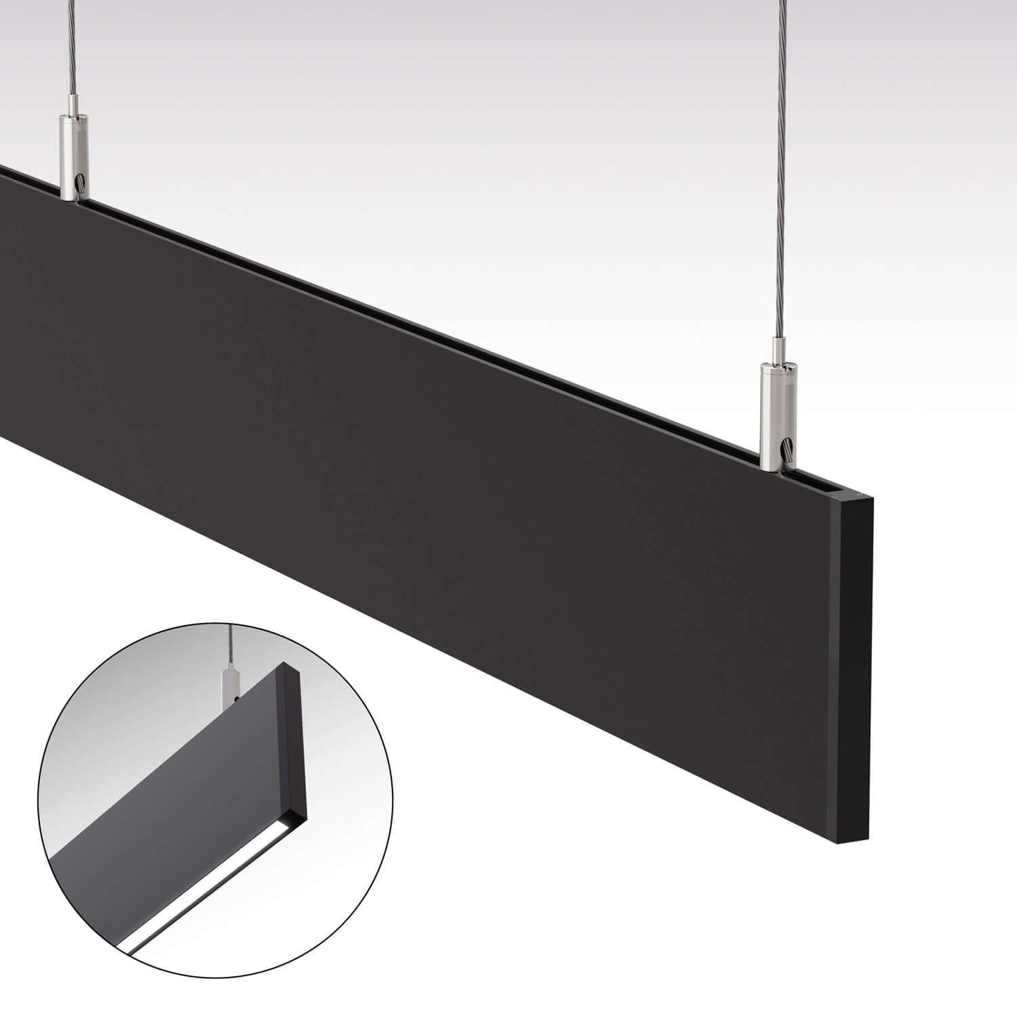 666561431235 - Narrow Black Aluminum LED Channel VBD-CH-H2-2 - 2m