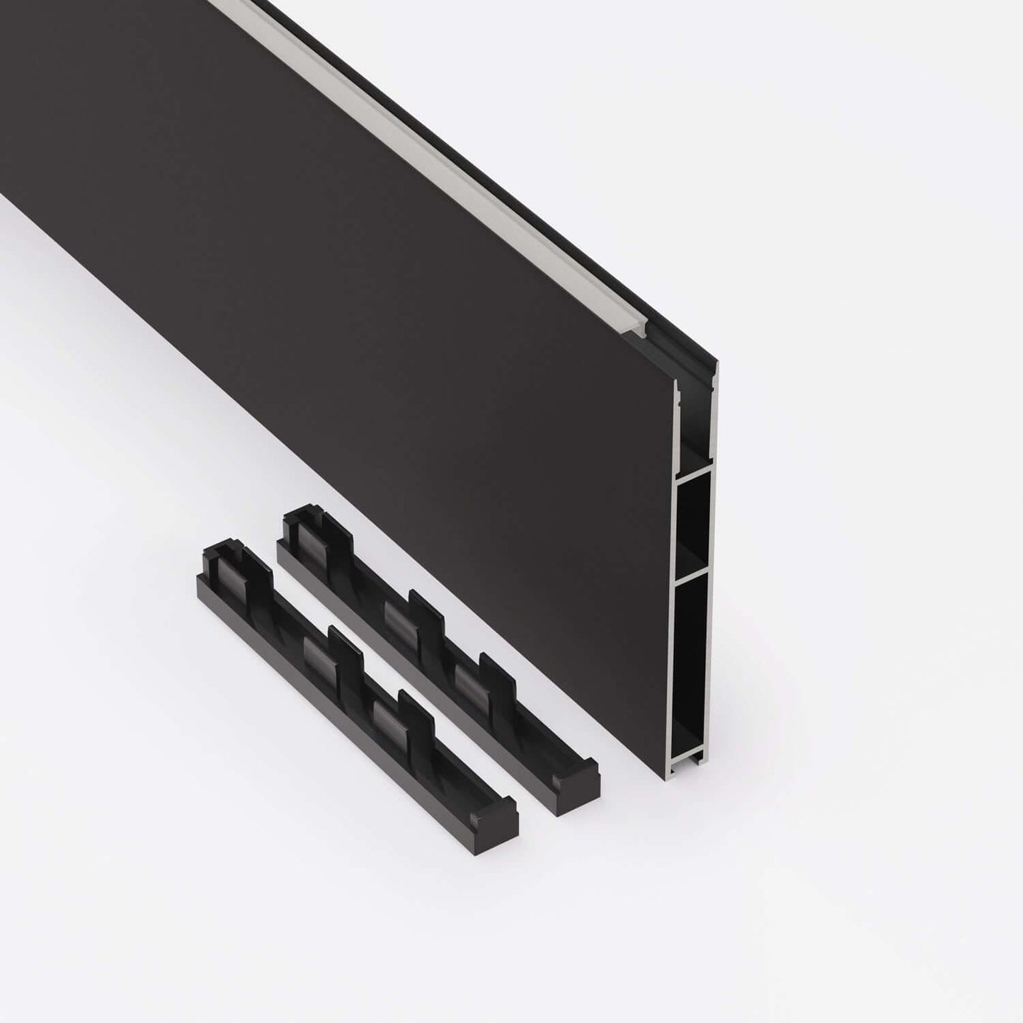 666561431235 - Narrow Black Aluminum LED Channel VBD-CH-H2-2 - 2m