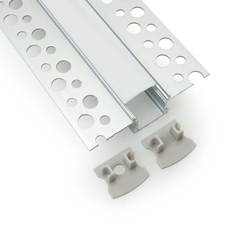 Deep Recessed LED Channel for Strips - 2M Aluminum