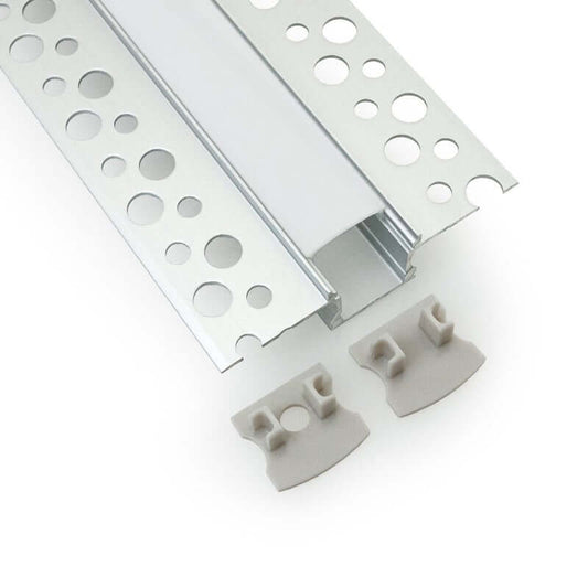 Deep Recessed LED Channel for Strips - 2M Aluminum