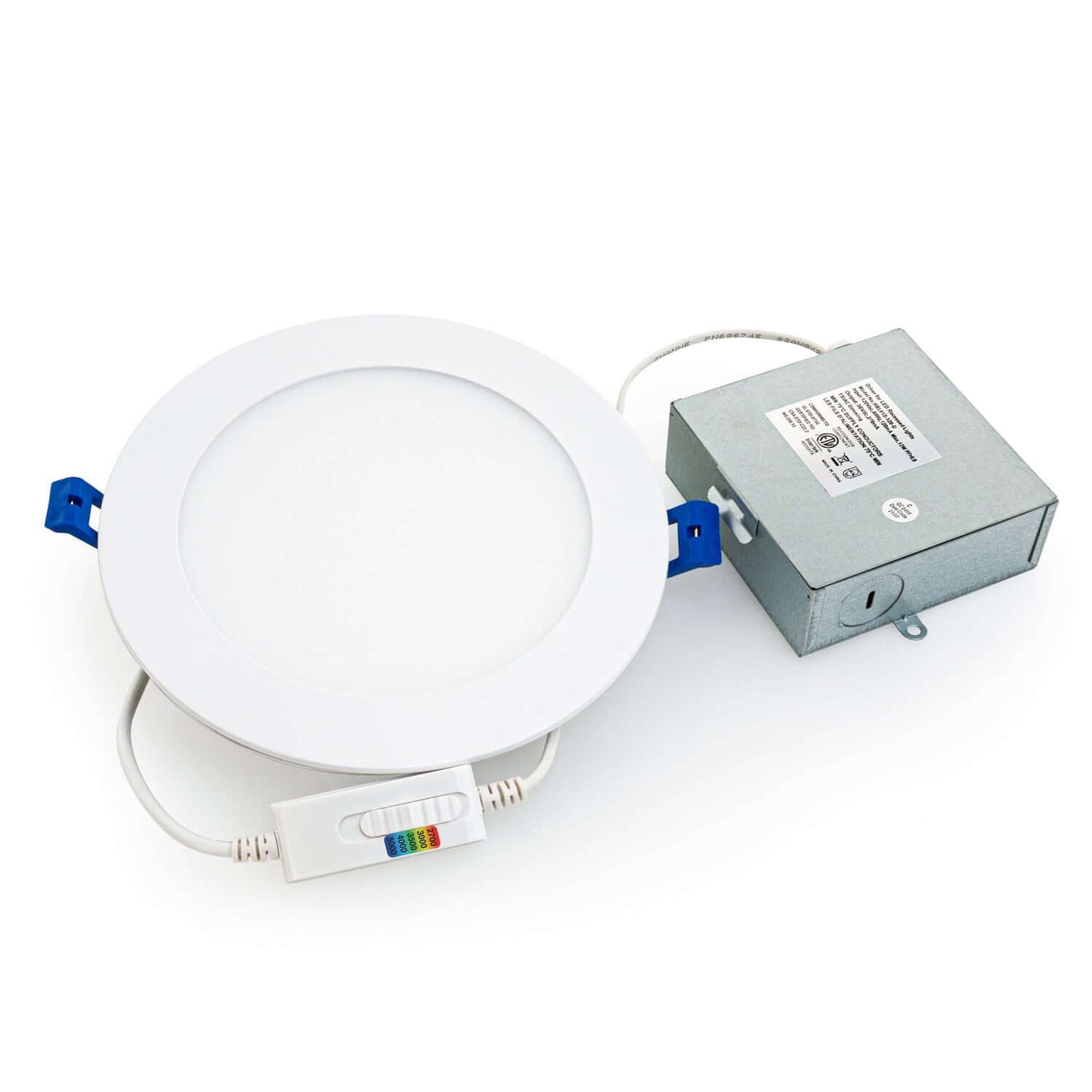 6 inch flat Round Ultrathin Recessed LED Downlight / Ceiling Light LED-6-S12W-5CCTWH, 120V 12W 5CCT(2.7K, 3K, 3.5K, 4K, 5K), gekpower