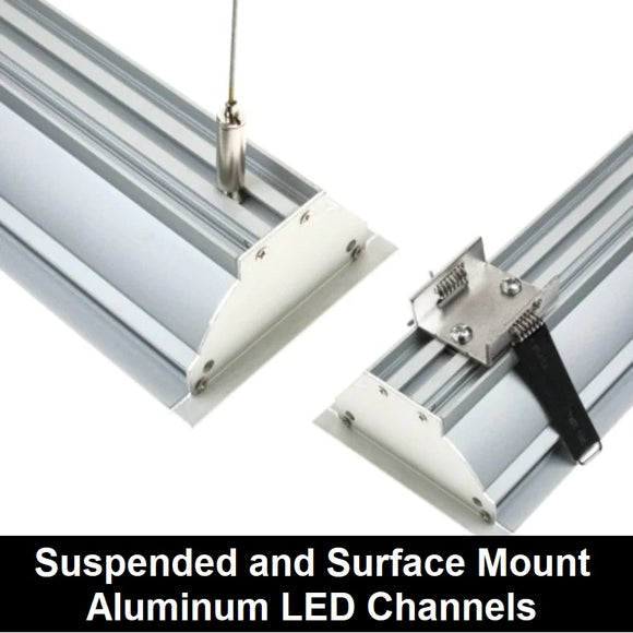 Suspended and Surface Mount Aluminum LED Channels