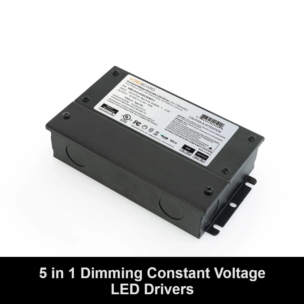 5 in 1 Dimming-Trica/Phase/MLV/ELV/0-10V (CV) LED Drivers - GekPower