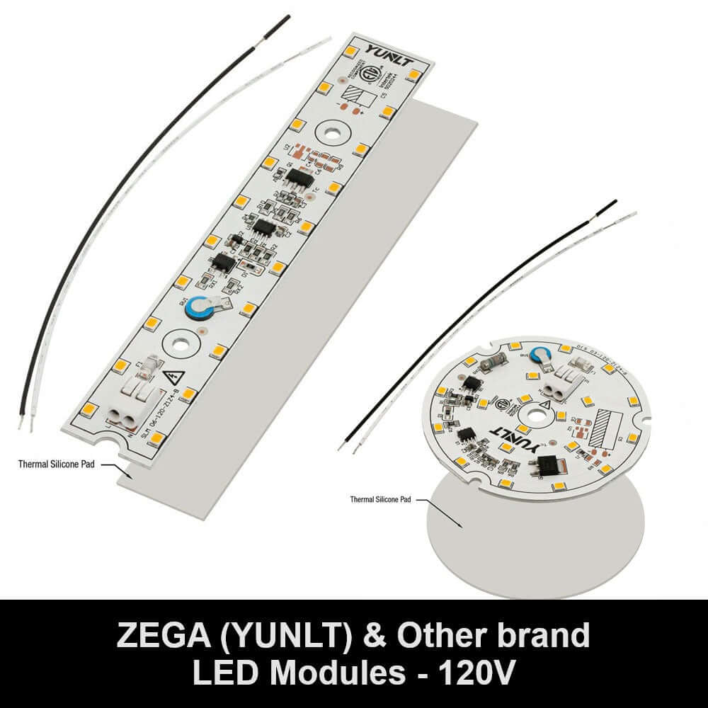 ZEGA LED Modules are direct 120V, also called as driverless engines available in different sections, and sizes