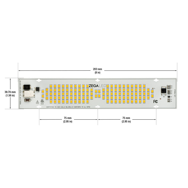 8 inch Linear LED Module LHO 04-2500-830-120-S3,120V 2500lm 3000K(Warm White), gekpower
