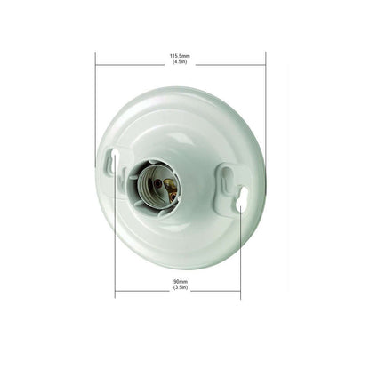 Leviton Keyless Lamp holder, White - gekpower