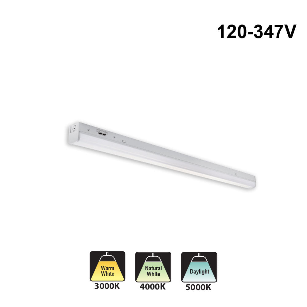 Votatec CCT & Power Selectable Linear Strip Fixture with Sensor RDS-TCS45-4FT347-CCT-A1-S, 30W/35W/40W/45W 120-347V CCT(3K,4K,5K)