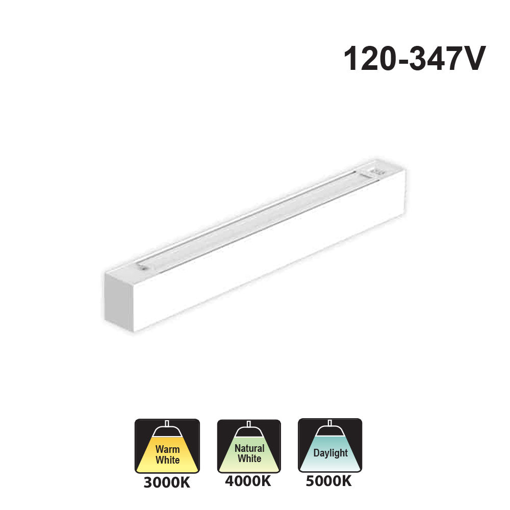 Votatec 2ft Architectural Linear Fixture – CCT & Watt Adjustable VO-ALW15FT2-347-3WAY-P-x-D-X 120-347V 10W, 13W, 15W CCT(3K, 4K, 5K)