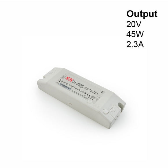 Mean Well PLC-45-20 Non-Dimmable LED Driver, 20V 2.3A 45W