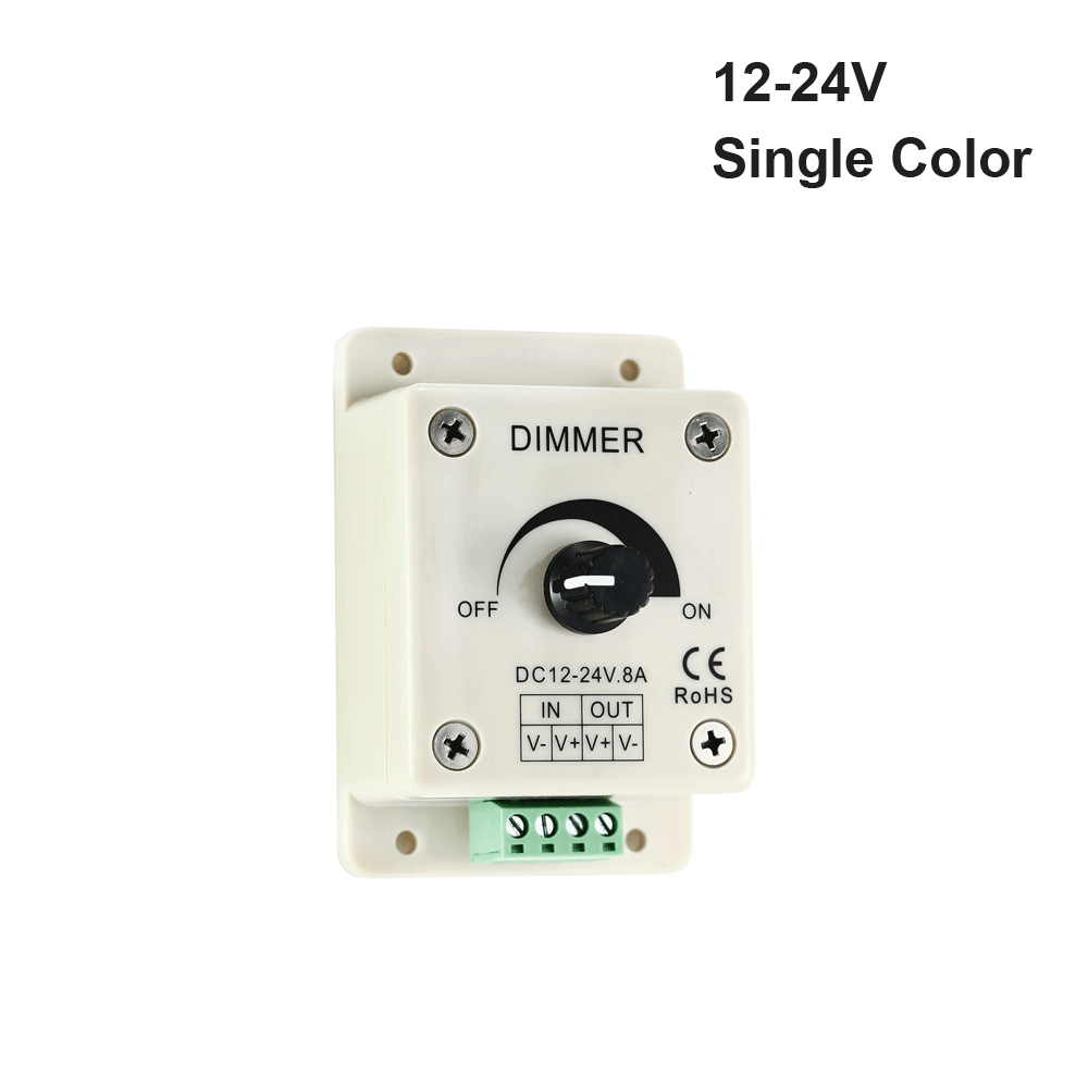 Single Color Dial LED Dimmer 8A, gekpower