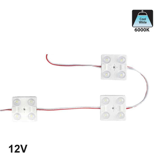 LED Module Backlighting for sign, 12V 4 LEDs 6000K (Pack of 20)
